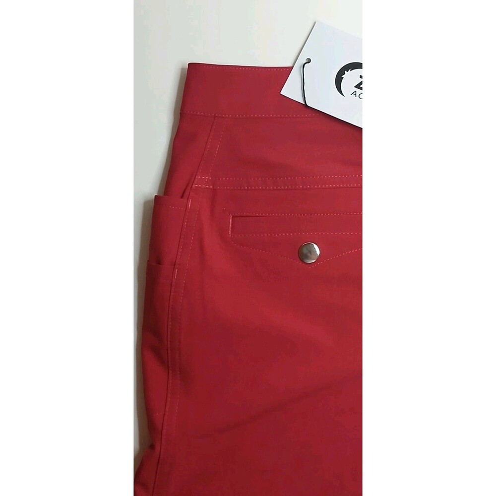 ZYIA Active Women’s Size M Shorts 6" Red Cuffed 6 Pockets Adjustable Waist NWT - Picture 9 of 12